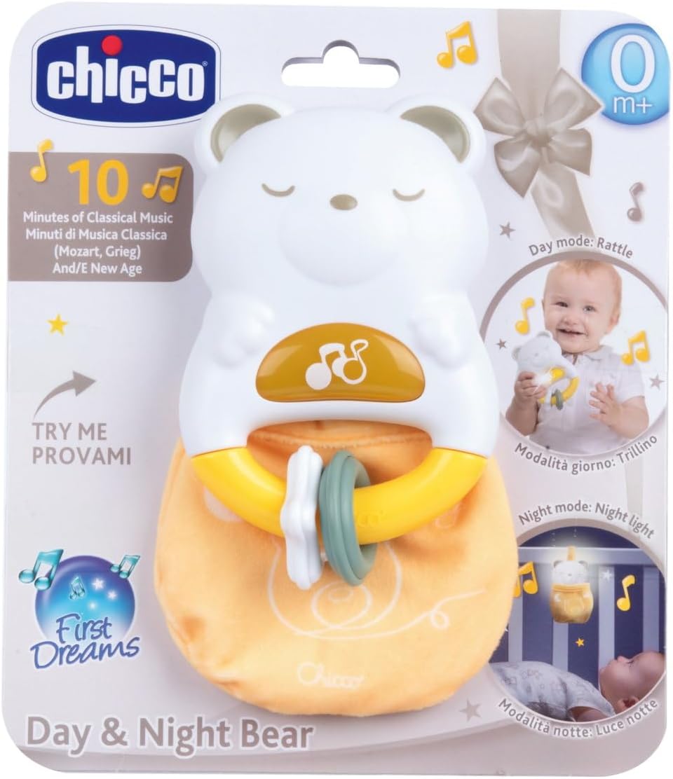 CHICCO Day And Night Bear 2-in-1 Rattle