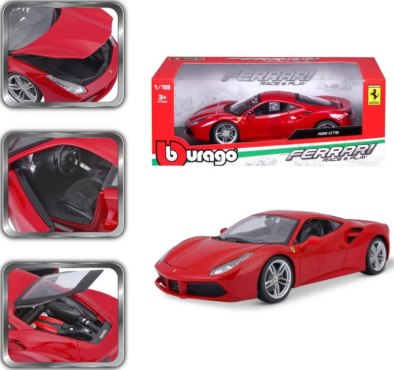 Bburago Ferrari 488 GTB - 1:18 Diecast Model - Wild Willy