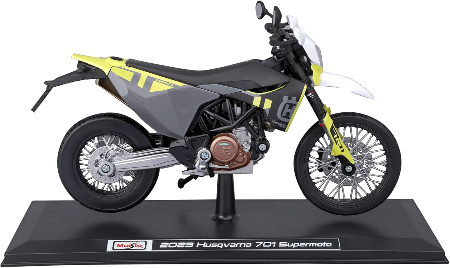 Maisto Husqvarna 701 Supermoto Die-Cast Motorcycle Model 1:12 - Wild Willy