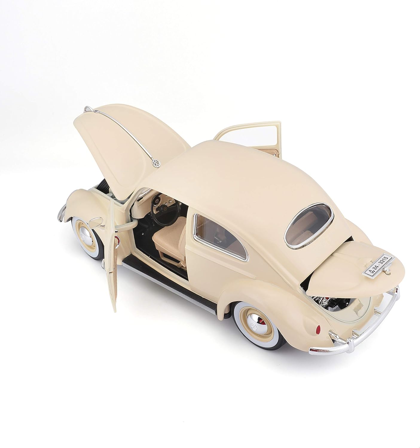 Bburago Volkswagen Kafer Beetle 55 Cream 1:18 Diecast Model - Wild Willy