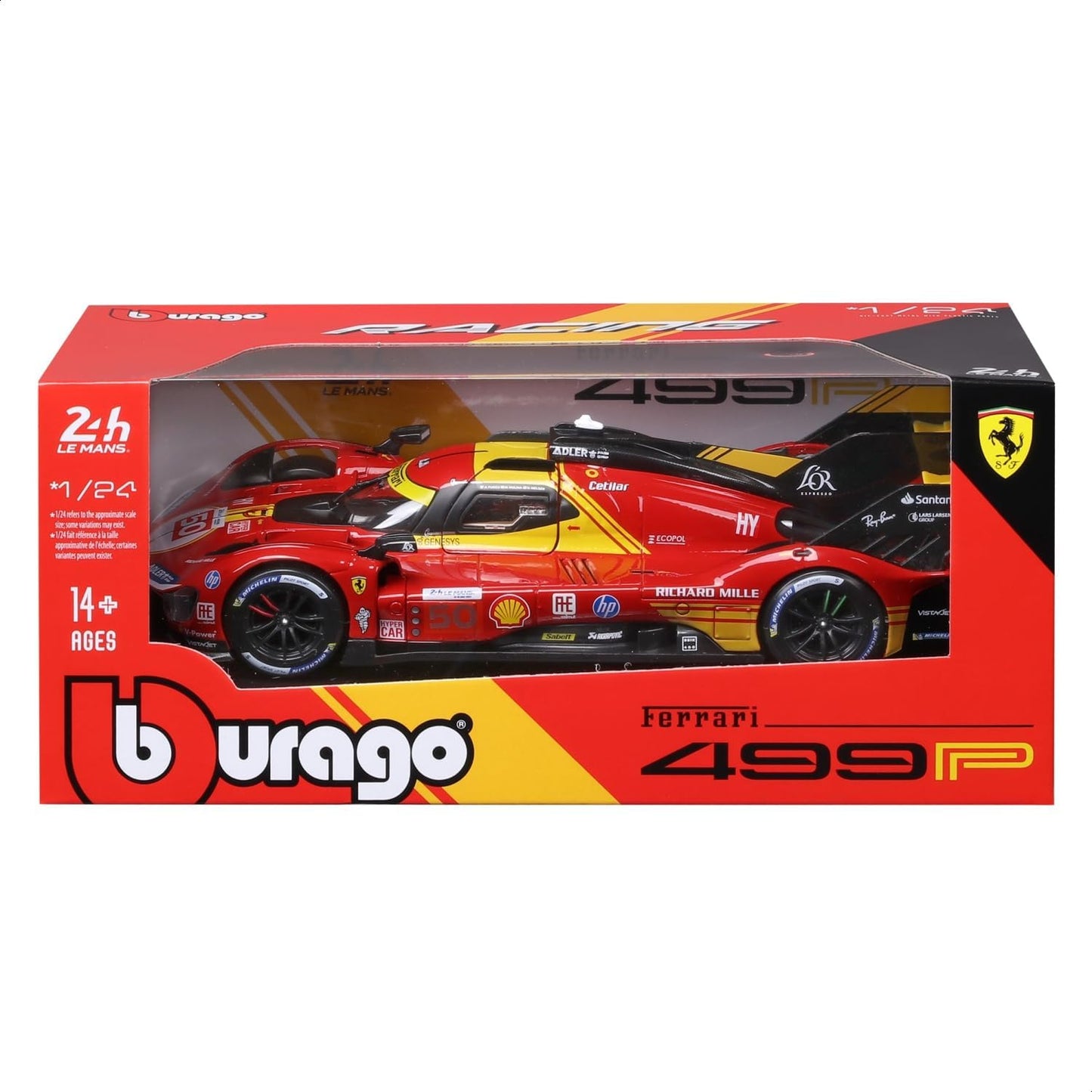 Bburago Signature Ferrari Racing 499P 24H Le Mans Champion 2024 - 1:18 Diecast Model - Wild Willy