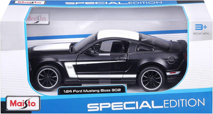 MAISTO Ford Mustang Boss 302 Black 1:24 Diecast Model - Wild Willy