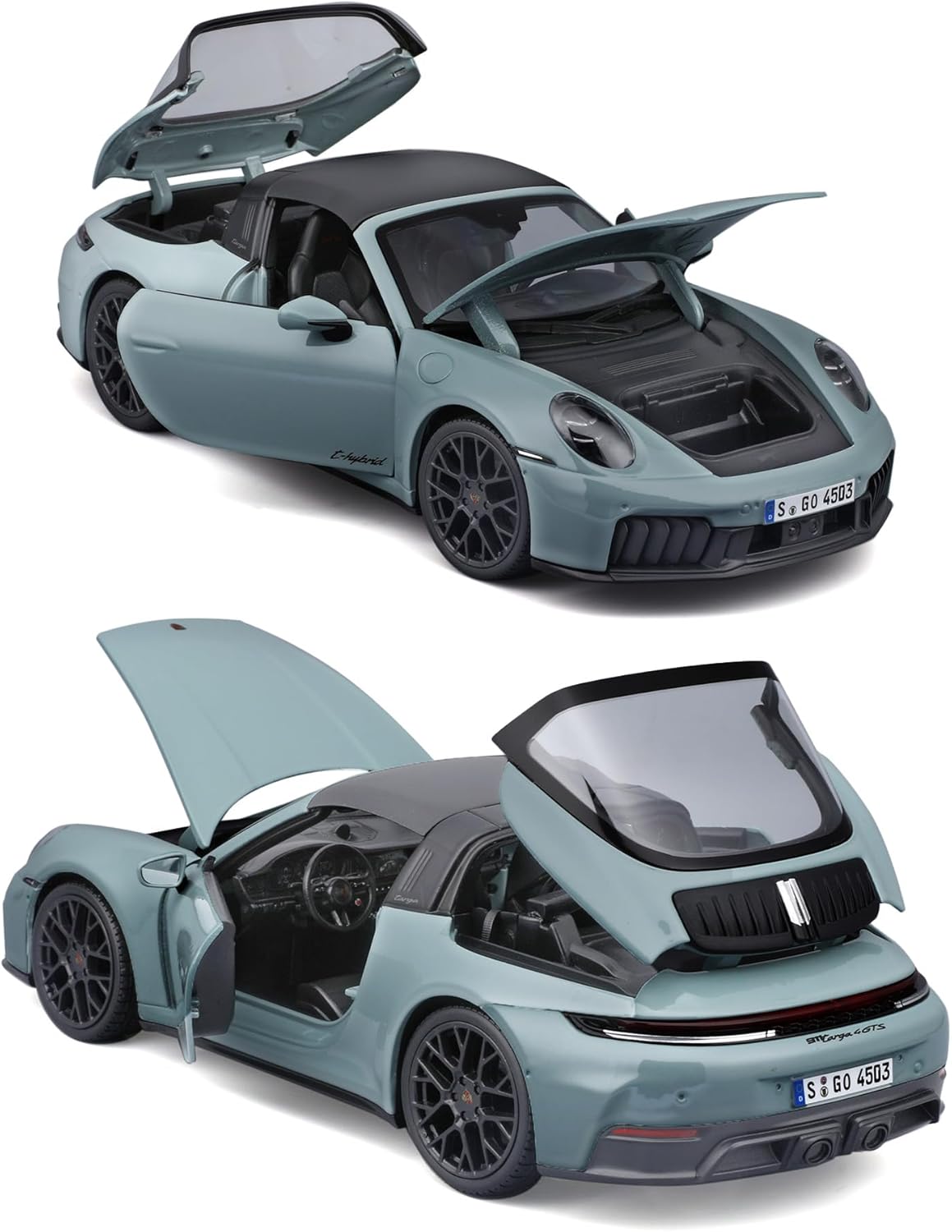 Maisto 1:18 Diecast Model 2025 Porsche 911 (992.2) Targa 4 GTS in Gray - Wild Willy
