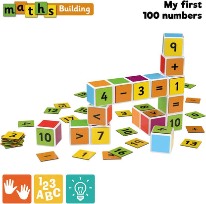 GEOMAG Magicube Maths Building Set 16 Blocks 45 Magic Clips