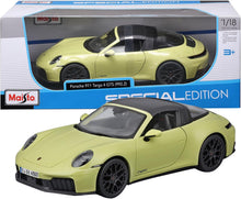 Maisto 1:18 Diecast 2025 Porsche 911 (992.2) Targa 4 GTS Hybrid Yellow - Wild Willy
