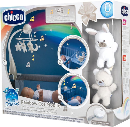 Chicco First Dreams Rainbow 3-in-1 Cot Mobile