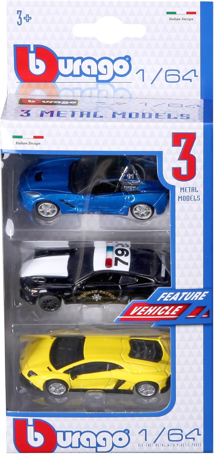 Bburago Street Fire Pack of 3 - 1:64 Diecast - Wild Willy