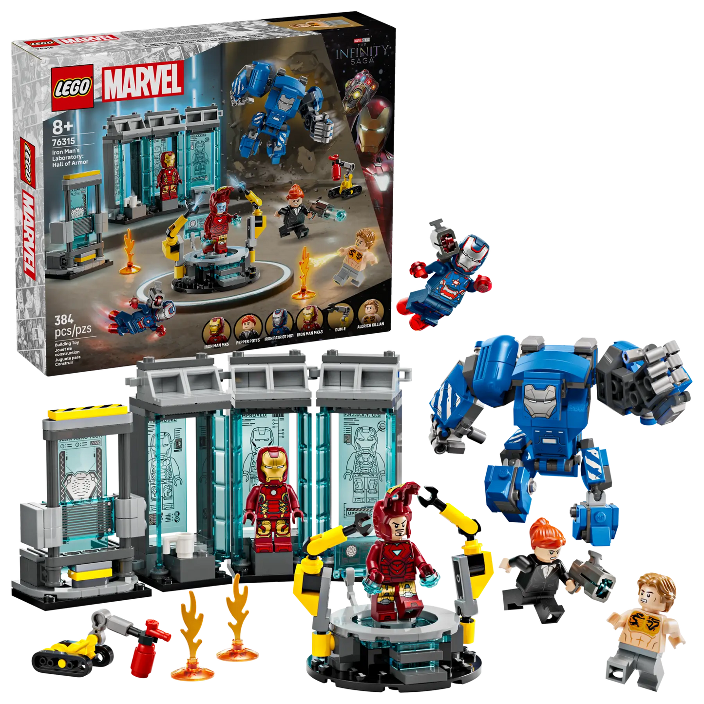LEGO Marvel Iron Man’s Laboratory Hall of Armour Playset