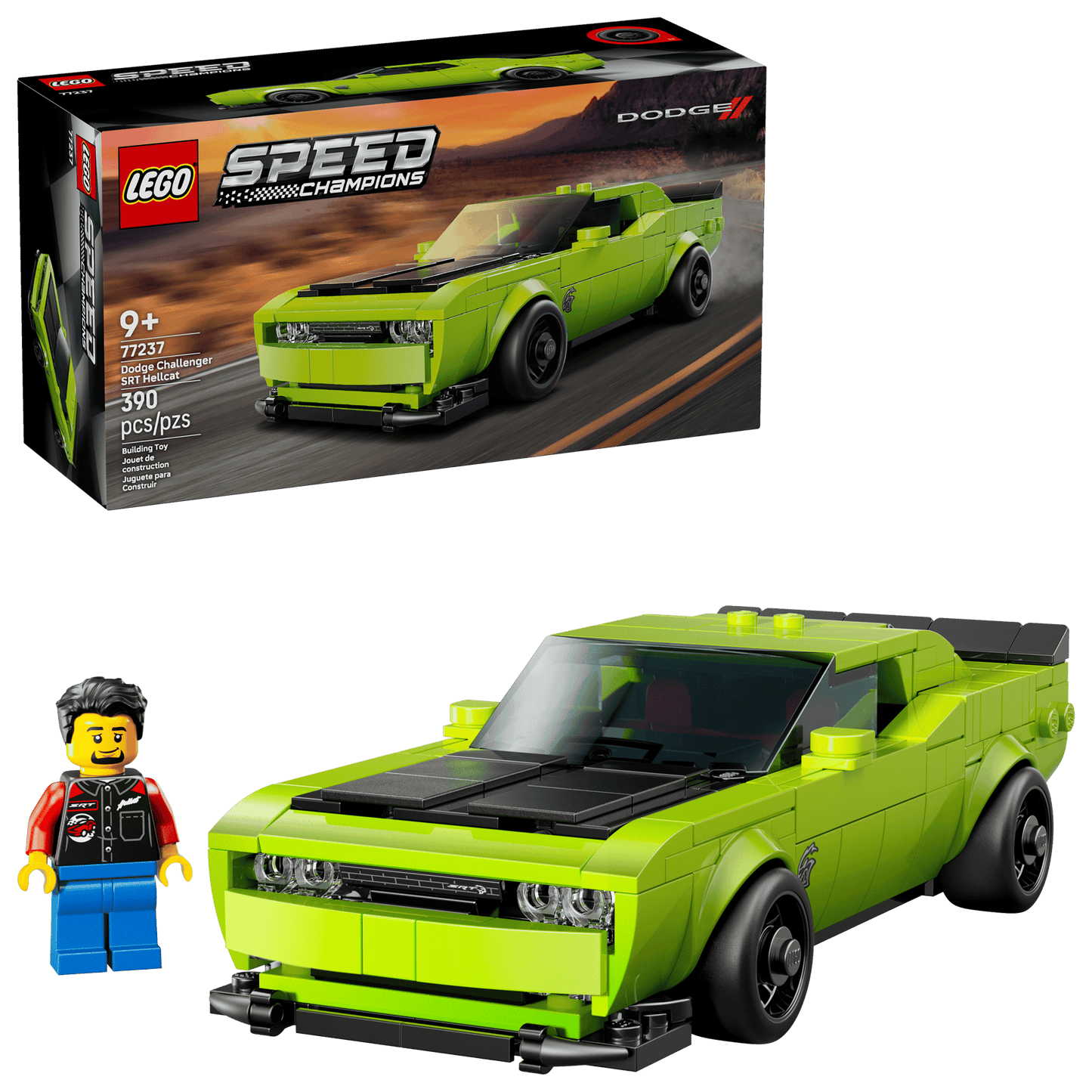 LEGO Speed Champions Dodge Challenger SRT Hellcat 77237 390 pcs 9+ - Wild Willy