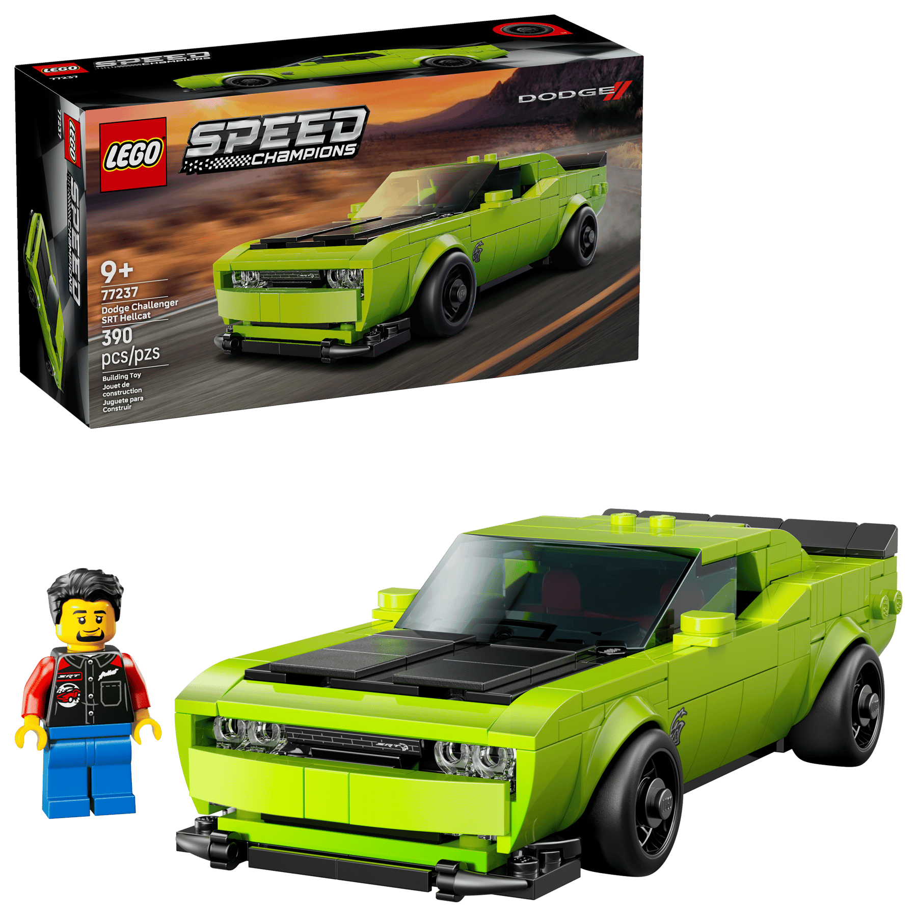 LEGO Speed Champions Dodge Challenger SRT Hellcat 77237 390 pcs 9+ - Wild Willy