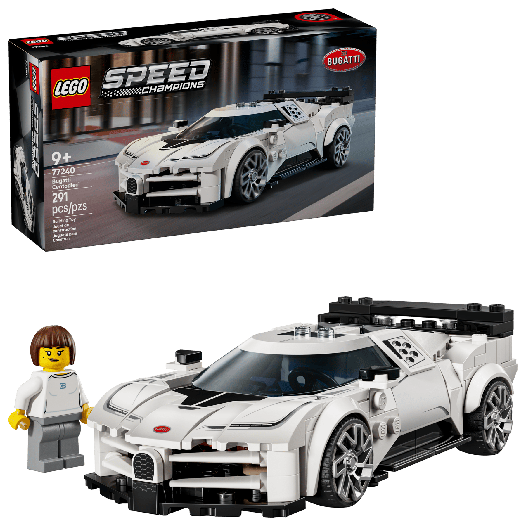 LEGO Speed Champions Bugatti Centodieci Hyper Sports Car 77240 291 pcs 9+ - Wild Willy