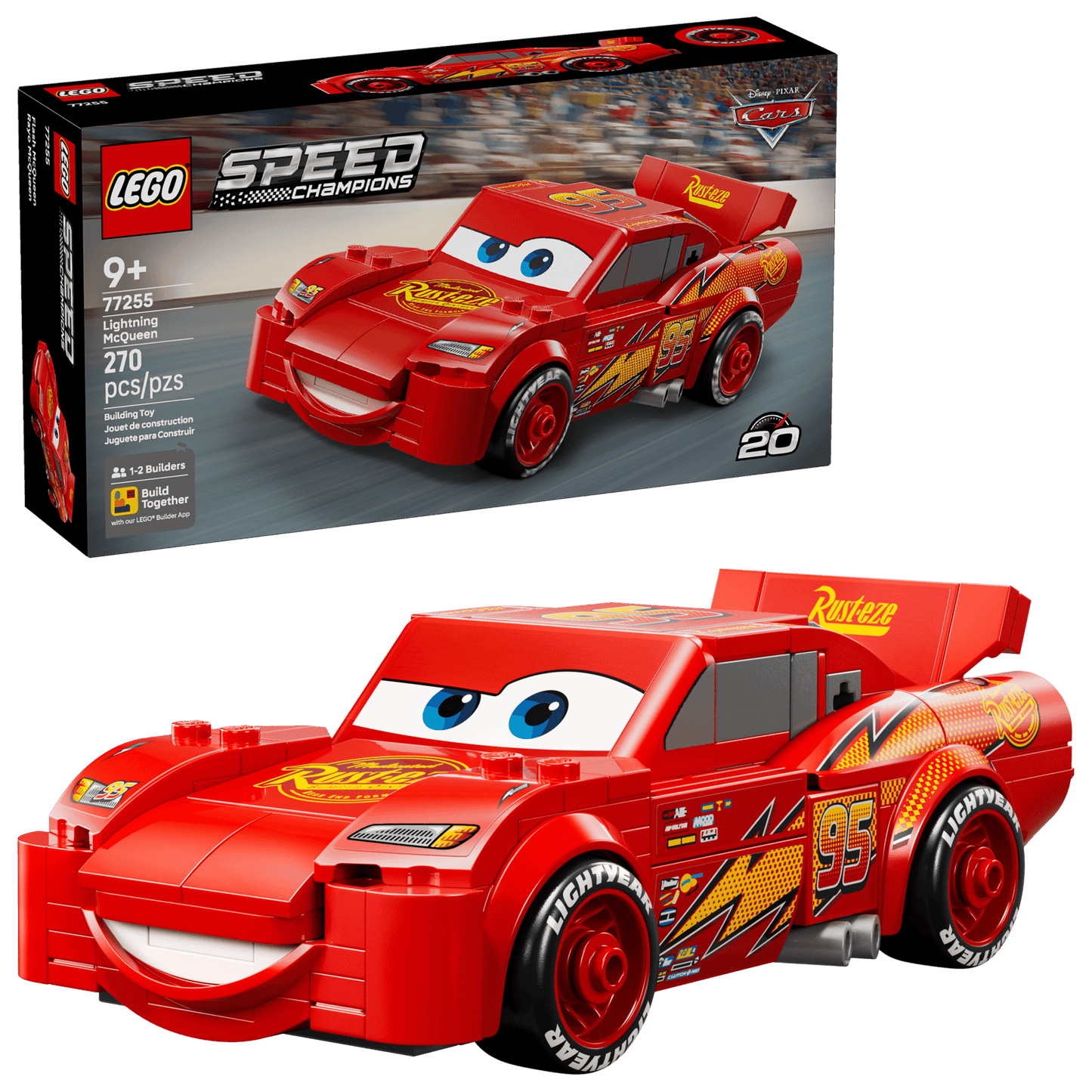LEGO Speed Champions Lightning McQueen From Disney Pixar Cars 77255 270 pcs 9+ - Wild Willy