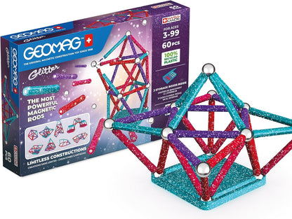 Geomag Glitter Recycled Building Blocks 60 Pieces