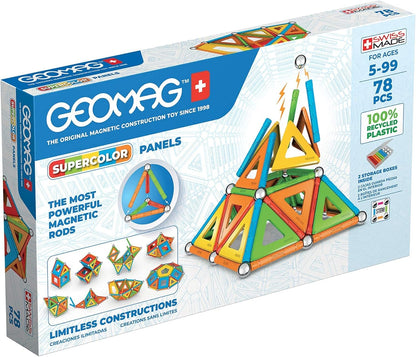 GEOMAG Supercolor Panels 78 Pieces 100% Recycled Plastic