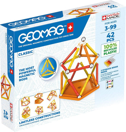 GEOMAG Classic 42-Piece With Storage Box 100% Recycled Plastic