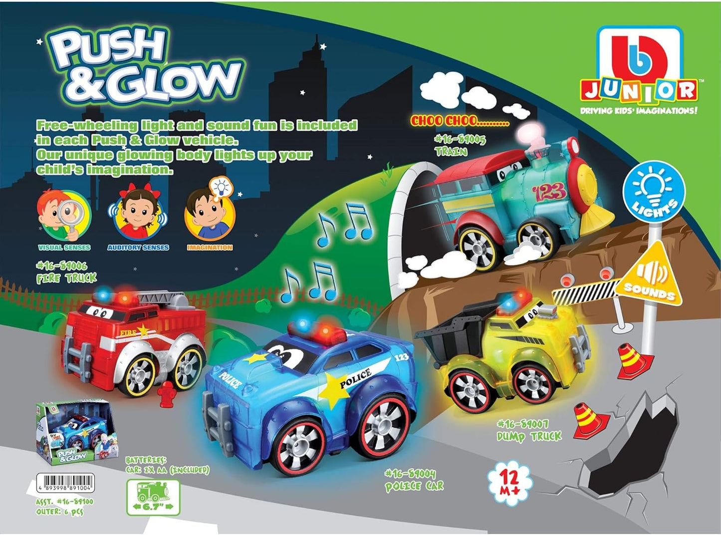 BB Junior Push & Glow Dump Truck