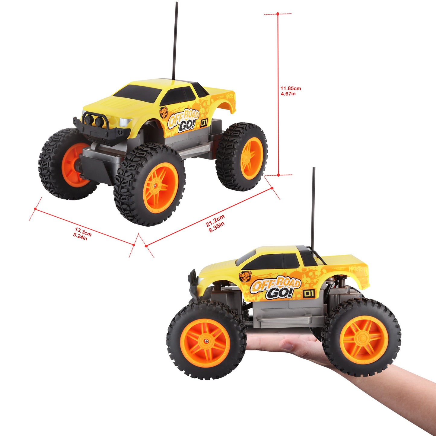 MAISTO TECH OFF ROAD GO! Remote Control 2.4 Ghz Yellow