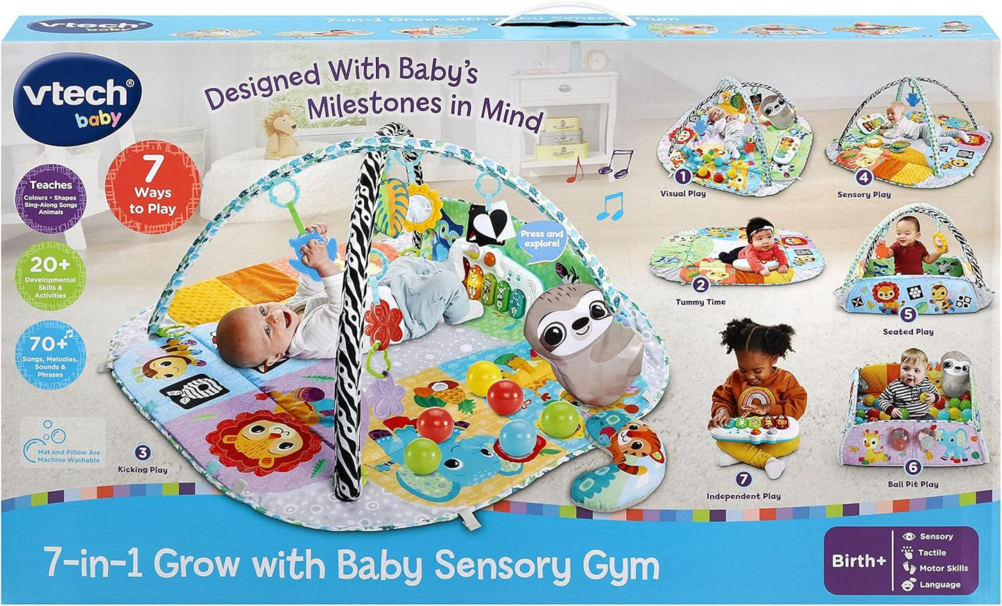 Vtech Grow With Baby Sensory Gym 7 In 1