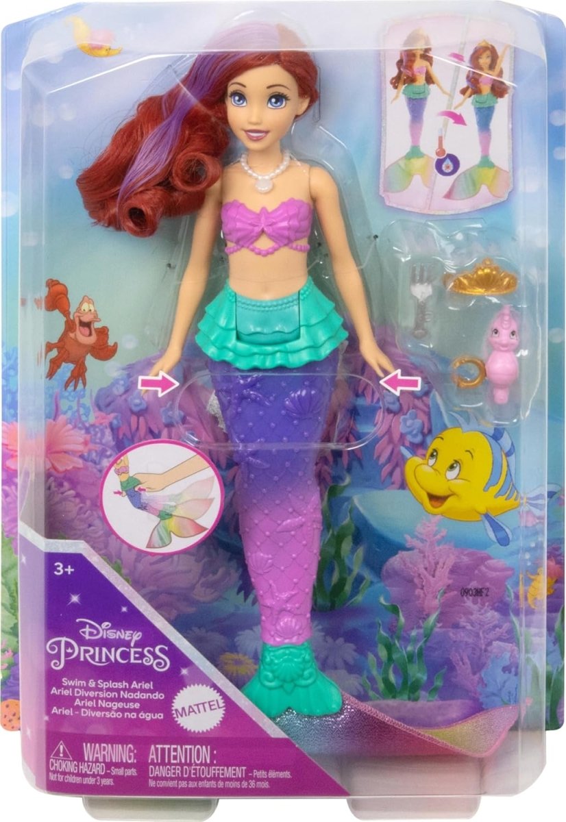 Barbie Disney Princess Swim & Splash Ariel Doll
