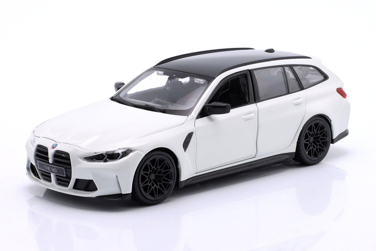BBURAGO BMW M3 Touring 2023 White 1:24 Model Car