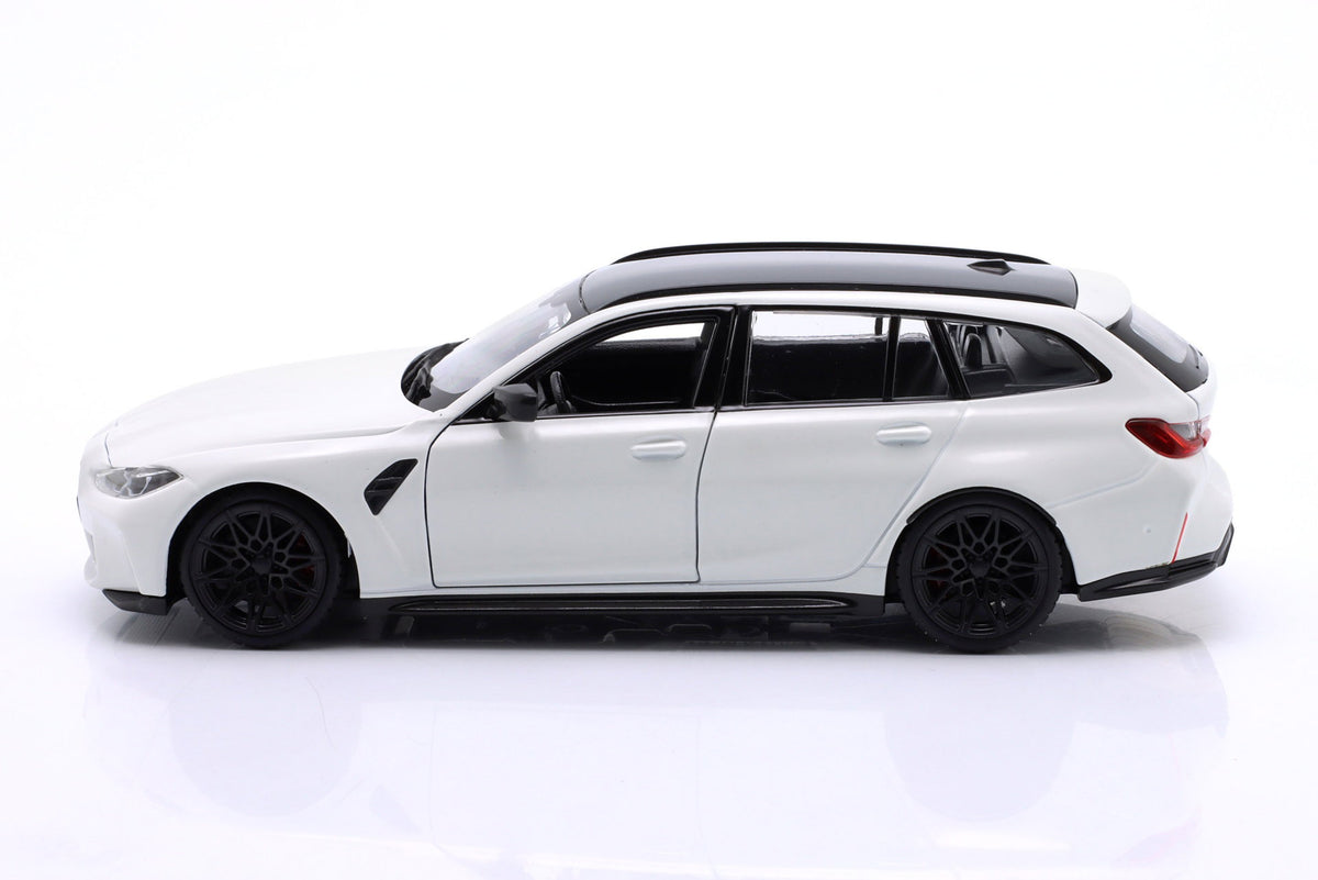 BBURAGO BMW M3 Touring 2023 White 1:24 Model Car