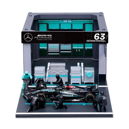 BBURAGO Mercedes F1 Team AMG W15 Pit Pass - George Russell 1/43 Scale Model - Wild Willy