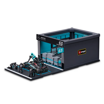 BBURAGO Mercedes F1 Team AMG W15 Pit Pass - George Russell 1/43 Scale Model - Wild Willy