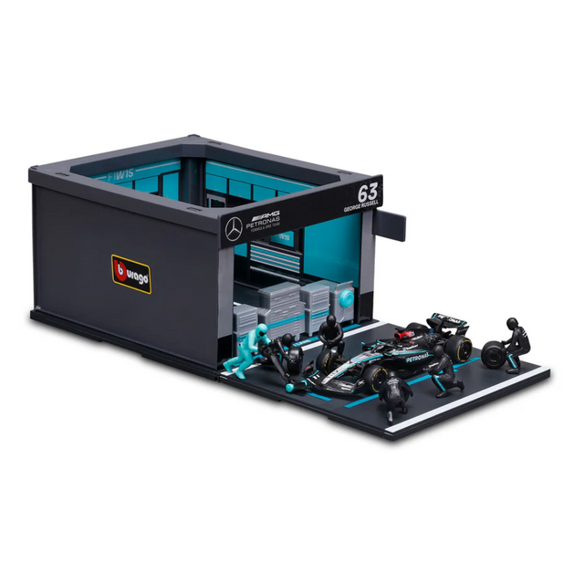 BBURAGO Mercedes F1 Team AMG W15 Pit Pass - George Russell 1/43 Scale Model - Wild Willy