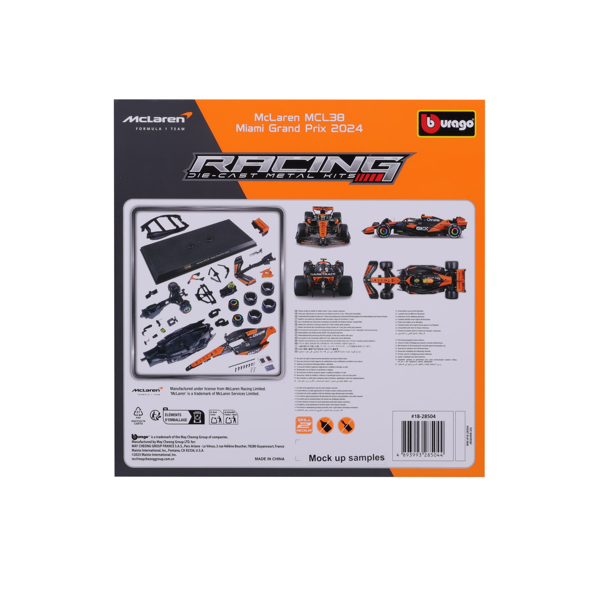 BBURAGO Assembly Kit F1 McLaren MCL38 2024 #4 Lando Norris – Scale 1:24 - Wild Willy