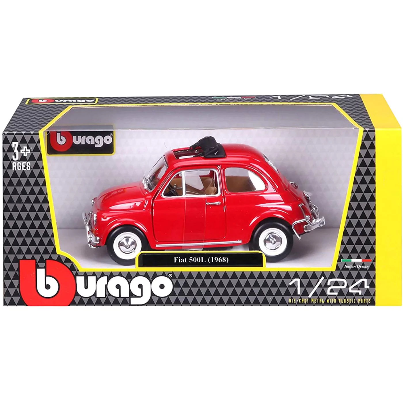 BBURAGO Fiat 500L Diecast Car 1:24 Scale - Wild Willy