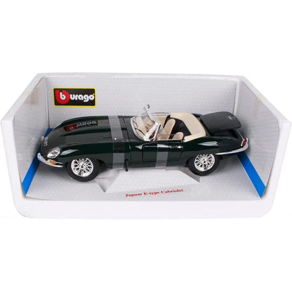 BBURAGO Jaguar E Cabrio 1961 1/18 Diecast Model Car - Wild Willy
