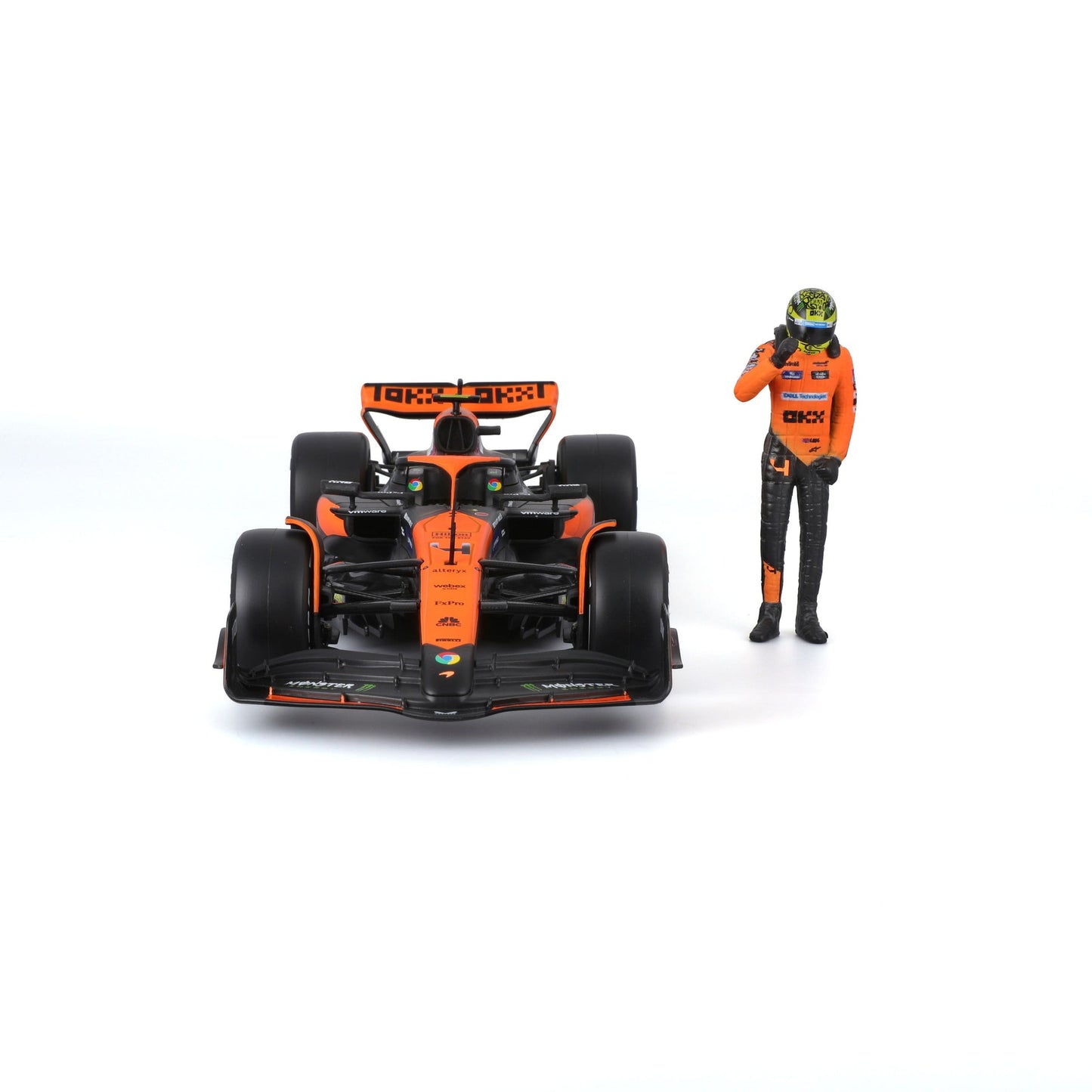 Bburago McLaren MCL38 Japan GP Livery - Lando Norris #4 F1 2024 – 1:24 Scale Diecast Model with Driver Figurine - Wild Willy