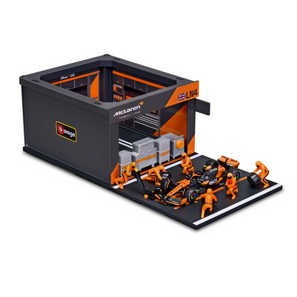 BBURAGO Mclaren F1 Team MCL38 Pit Pass Lando Norris 1/43 Scale - Wild Willy