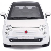 BURAGO FIAT 500 2007 White 1:24 Scale DieCast Model Car - Wild Willy