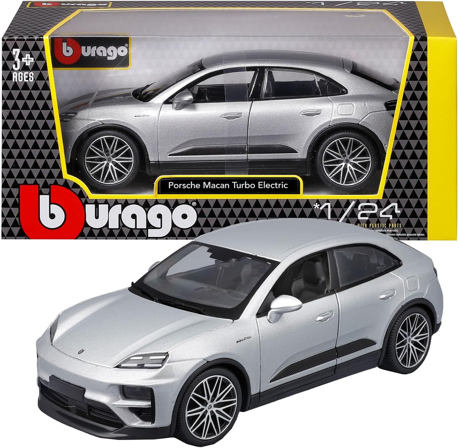 BBURAGO Porsche Macan Electric Turbo 1:24 Diecast Model Car - Wild Willy
