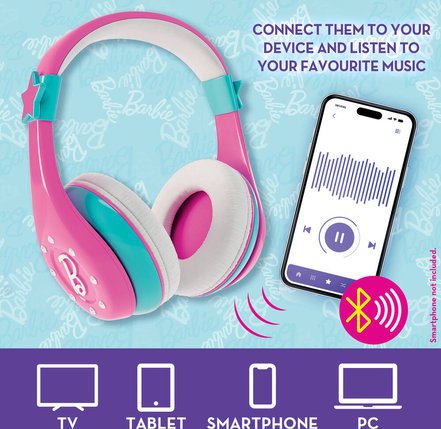 Lisciani Barbie Fashion Bluetooth Headphones