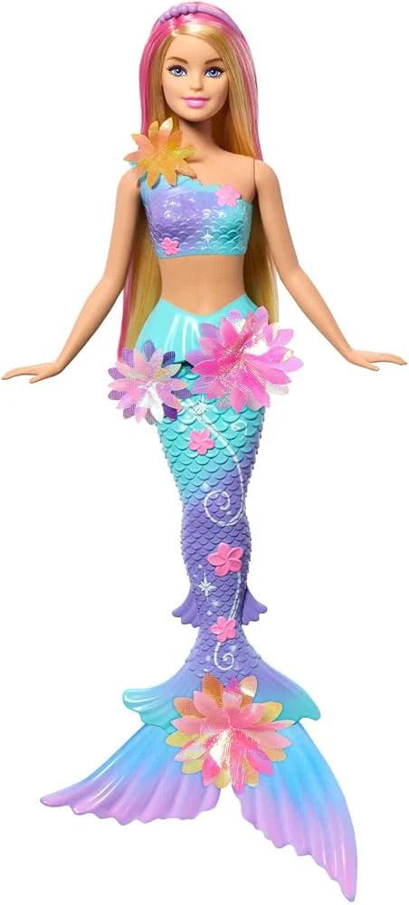Barbie Flower Magic Mermaid Doll with Surprise Blooming Flowers Playset