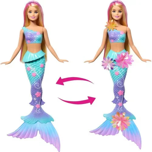 Barbie Flower Magic Mermaid Doll with Surprise Blooming Flowers Playset
