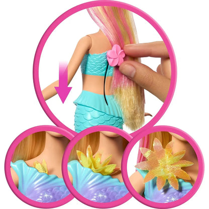 Barbie Flower Magic Mermaid Doll with Surprise Blooming Flowers Playset