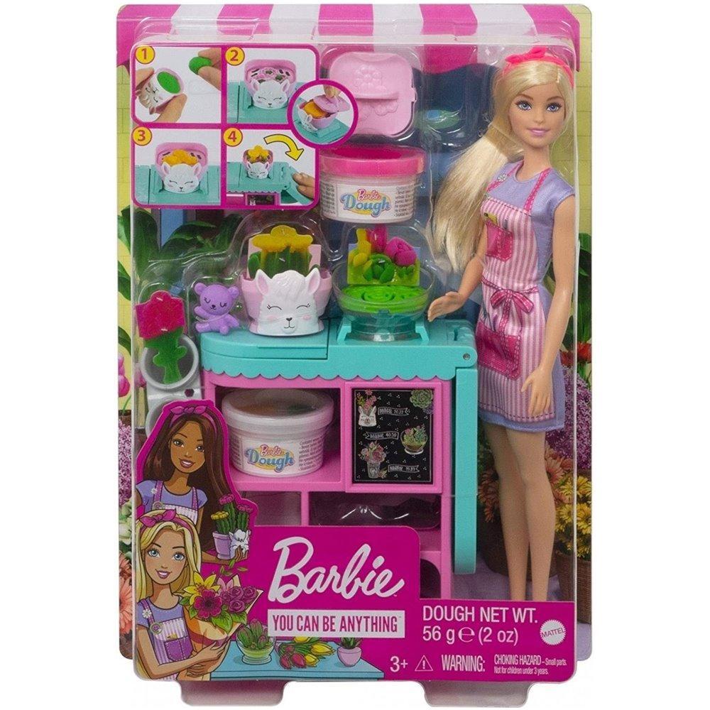 Barbie Flower Shop Playset with Dough