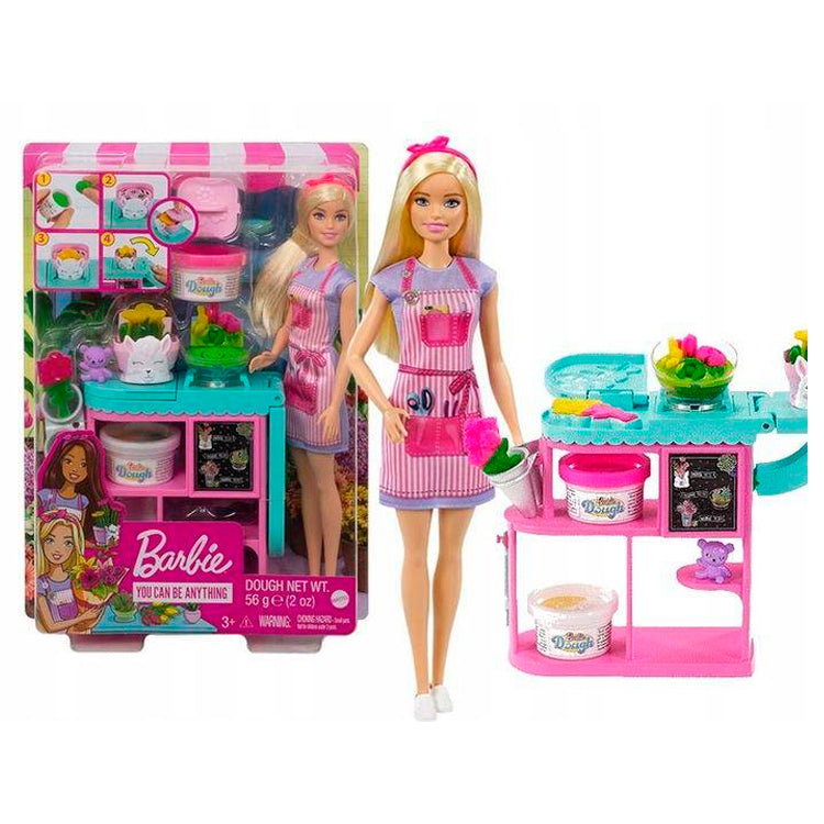 Barbie Flower Shop Playset with Dough