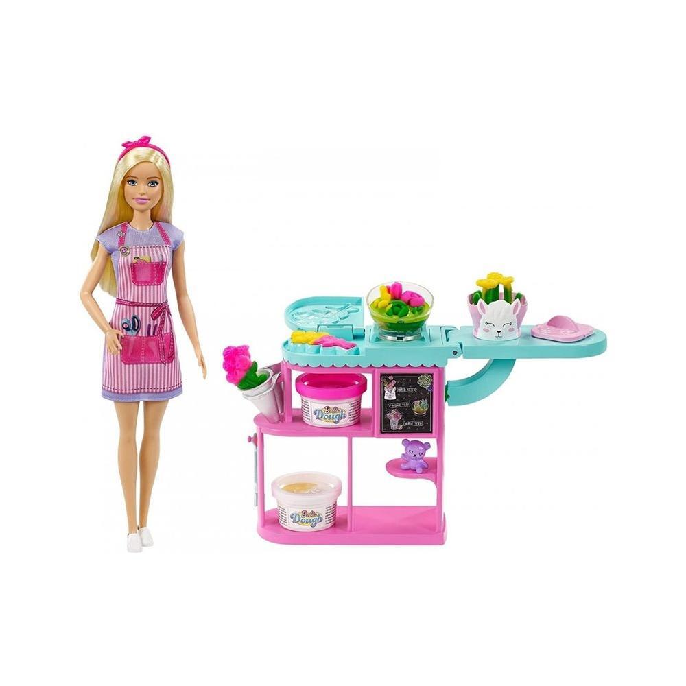Barbie Flower Shop Playset with Dough
