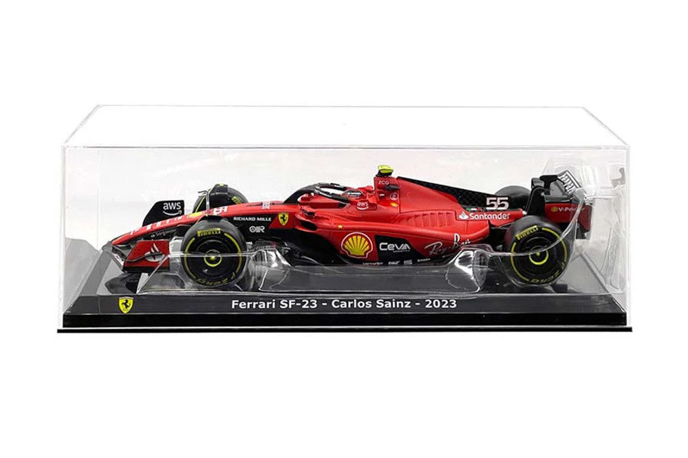 Bburago F1 Ferrari SF-23 #55 Carlos Sainz Hard Case - 1:24