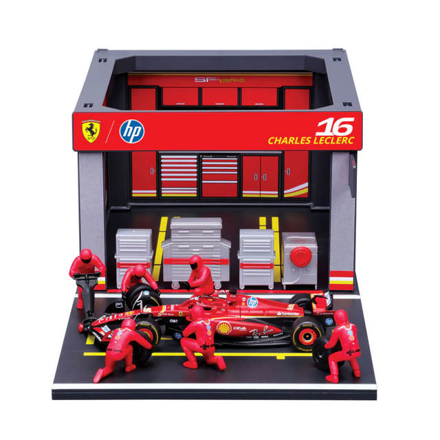 Bburago F1 Ferrari F1 Team SF-24 Pit Pass Charles Leclerc 1/43 Scale - Wild Willy