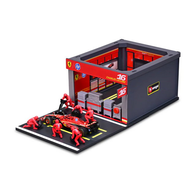 Bburago F1 Ferrari F1 Team SF-24 Pit Pass Charles Leclerc 1/43 Scale - Wild Willy