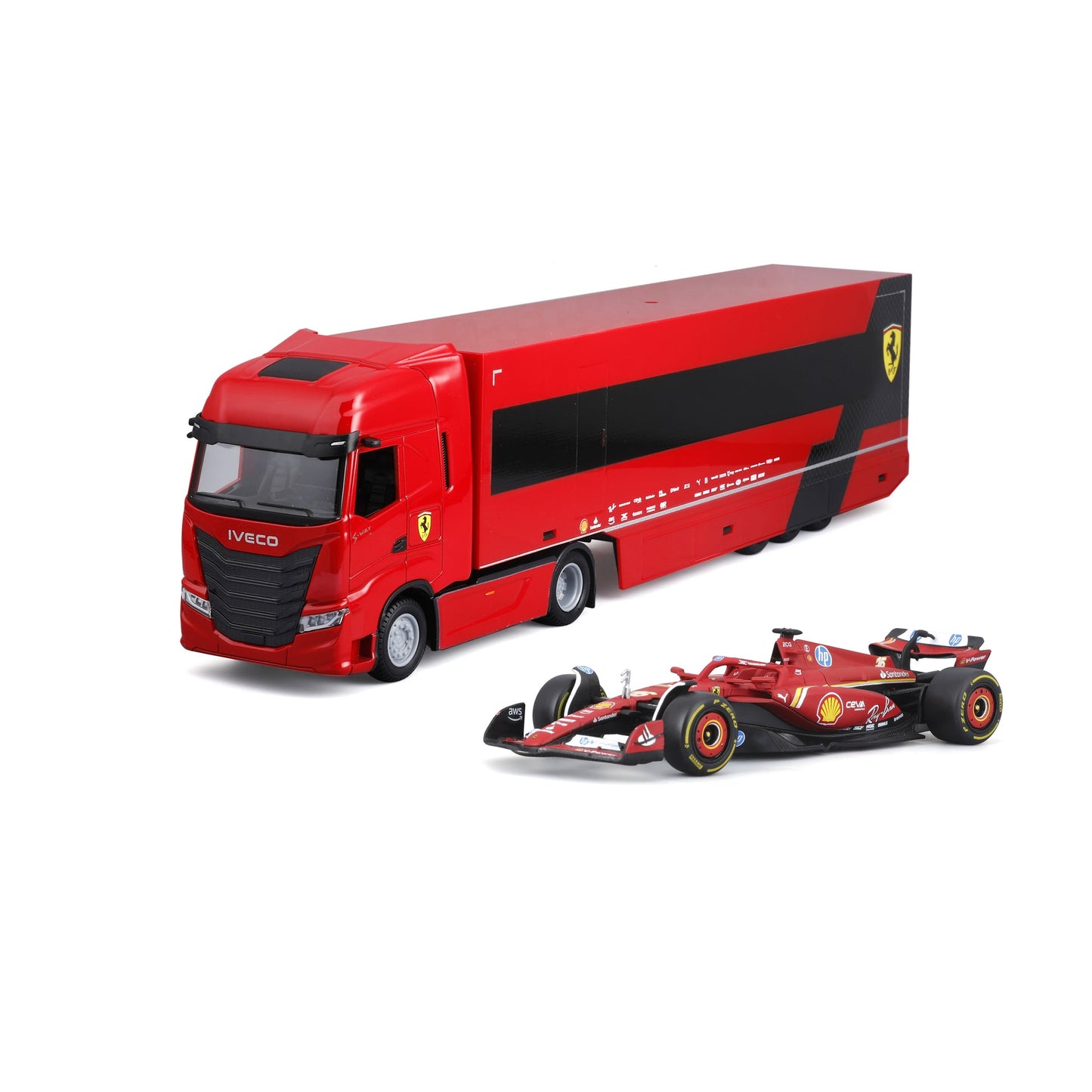 Bburago 1:43 F1 Ferrari with Semi Truck - Wild Willy