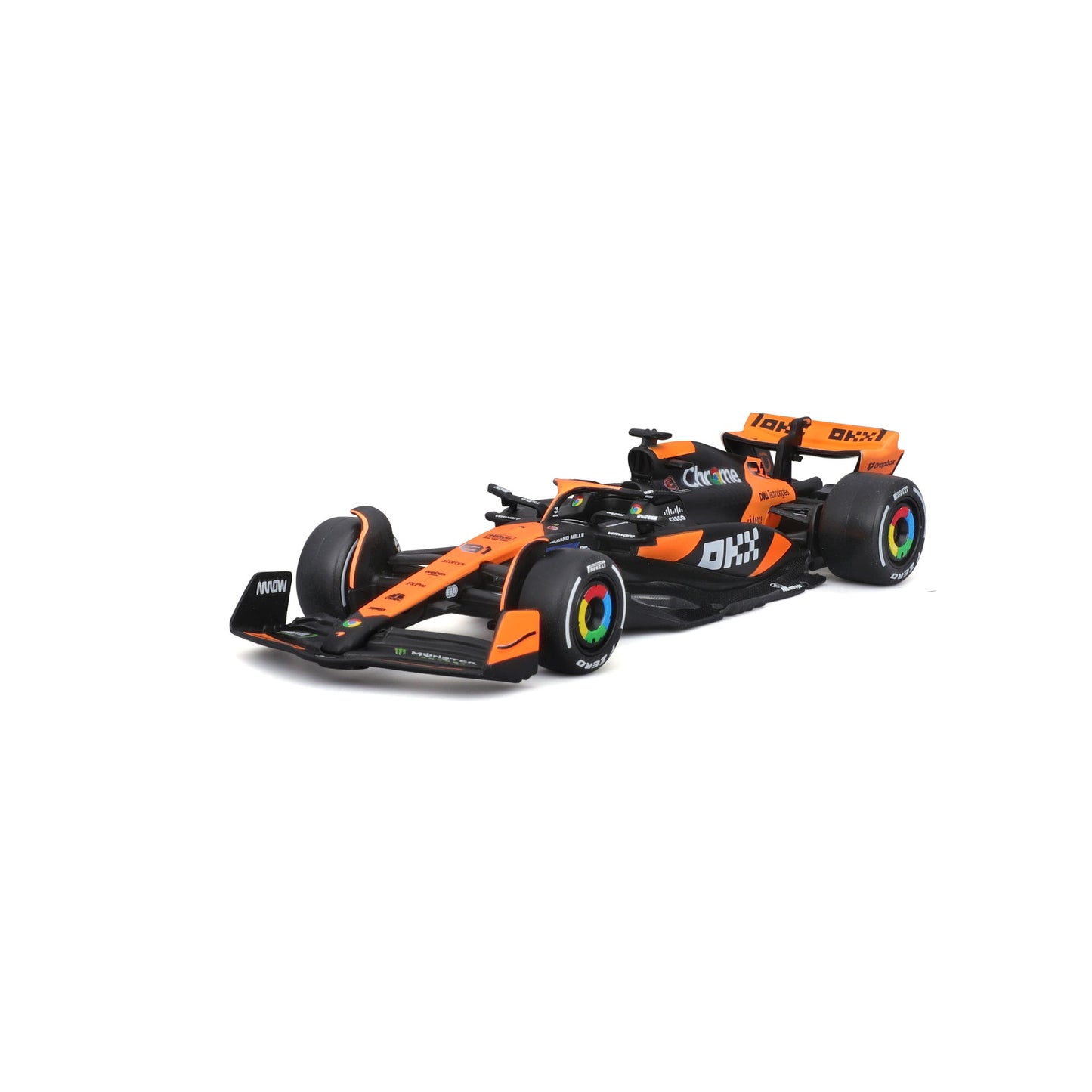 Bburago Mercedes Semi Truck with McLaren MCL38 #4 Lando Norris – 1:43 Diecast Model - Wild Willy