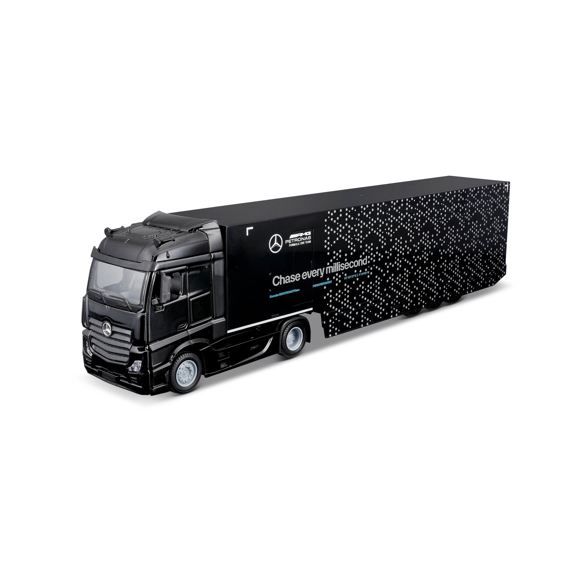 Bburago Mercedes-AMG Semi Truck with Mercedes W15 #63 George Russell – 1:43 Diecast Model - Wild Willy
