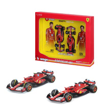 Bburago 2-Model Set SF-24 #16 Charles Leclerc / #55 Carlos Sainz F1 2024 1:43 Diecast - Wild Willy