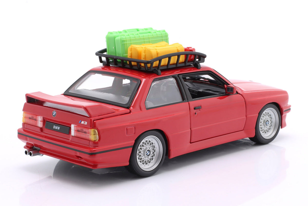 Bburago BMW M3 E30 1988 Touring Series 1:24 Scale Red Die-Cast Model